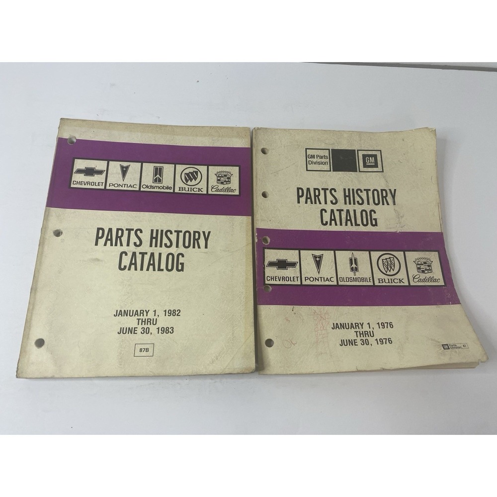 Parts History Catalog Manual Original GM Chevrolet Pontiac Buick 1976 1982-1983